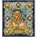 Набор для вышивания хрустальными бусинами ОБРАЗА В КАМЕНЬЯХ "Богородица Иверская"